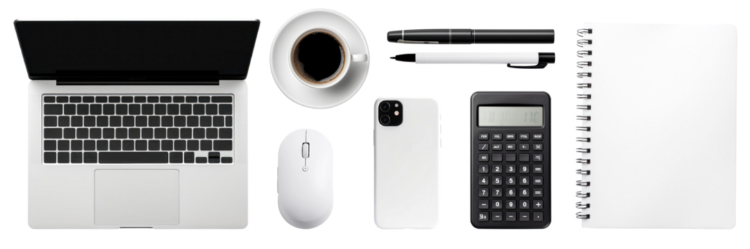 Work from home stationery set  png cut out element set