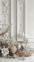 Decorative mockup arrangement featuring intricate details for an elegant aesthetic.