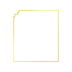 gold simple frame vector.eps