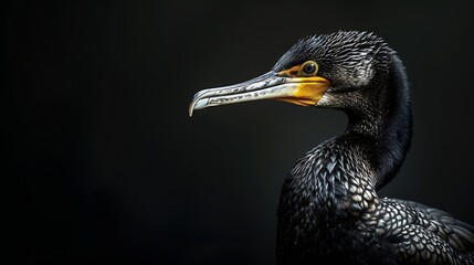 Cormorant very beautiful animal amazing bird : Generative AI