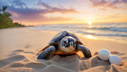  sea turtle on sand