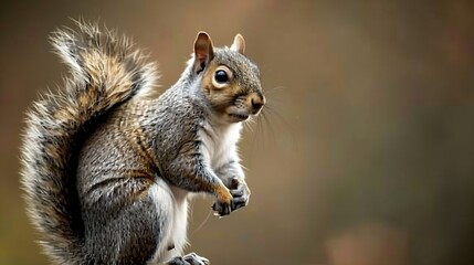 Obraz premium A close up of a beautiful Eastern gray squirrel : Generative AI
