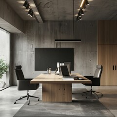 Professional business setting with minimalistic design.