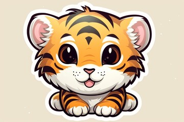 Add a touch of humor with a cute tiger sticker that is sure to make everyone smile.