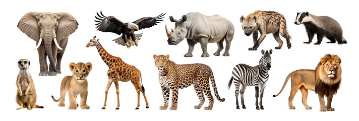 Wildlife animal png cut out element set