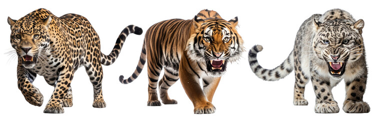 Naklejka premium Tigers and wildlife animals set