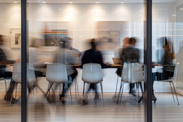 Modern Office Meeting Room in Motion