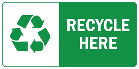 recycle here sign, recycle symbol, green sign, environmental conservation
