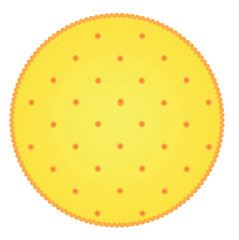 Round crispy cookie. vector illustration