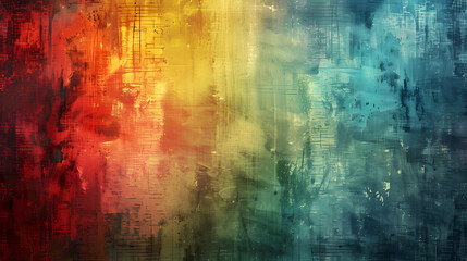 Obraz premium Colorful background with a grunge texture and the word cloud in the middle