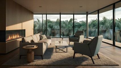 Fototapeta premium living room with a table
