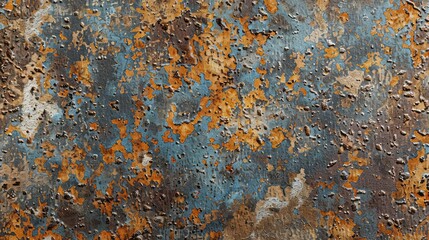 Close-up of a high-resolution grunge texture of an old, corroded iron surface