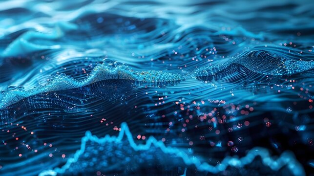 Water droplets splashing with stock market investment chart running through, symbolizing selling hydration as a commodity