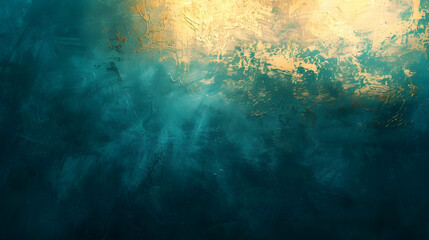 Dark turquoise and gold gradient background