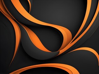 black and orange abstract wave background