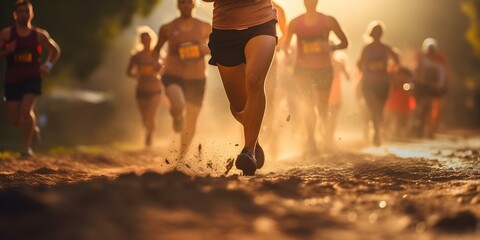 Athletes running cross country outdoors captured in motion. Concept Outdoor Sports, Cross Country Running, Athlete Photography, Motion Capture