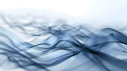 Abstract Grey Waves Symbolizing Technology And New Age 