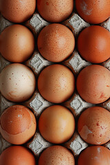 Eggs neatly arranged in a storage container, ready for use or transport