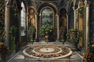 Obraz premium Professional scene featuring an intricate layout pattern.