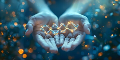 Treatment using telomere extension techniques to combat aging promoting longevity and wellness. Concept Telomere Extension, Anti-Aging Treatment, Longevity Promotion, Wellness Enhancement