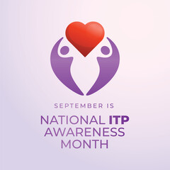 vector graphic of national itp awareness month ideal for national itp awareness month celebration.