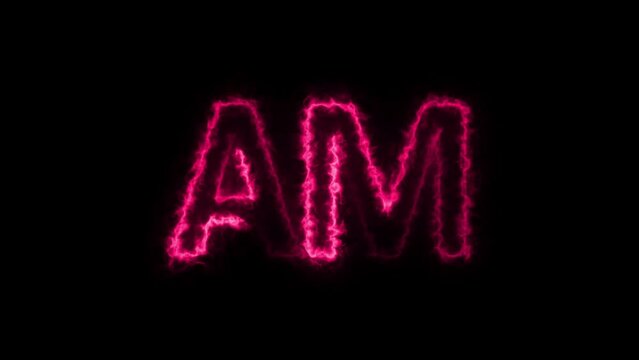 Glowing neon energy text illustration black background 4k vedios