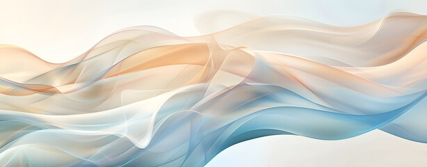 Fototapeta premium Abstract flowing wave of blue gray and orange color on white background. Banner for website design