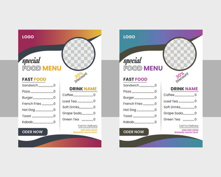 Modern Food menu Design