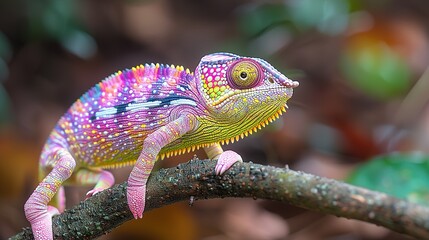 chameleon on a branch