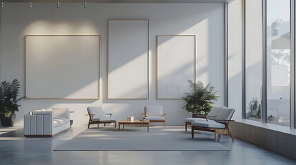 Superbe photo d'intérieur d'une maison avec des cadres sur les murs