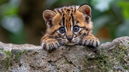 A Wild Cat Puppy Exuding Cuteness