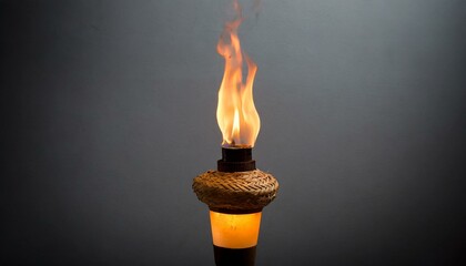 isolated lit torch