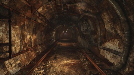 Fototapeta premium Inside an underground mine