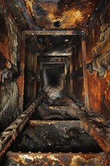 Inside an underground mine