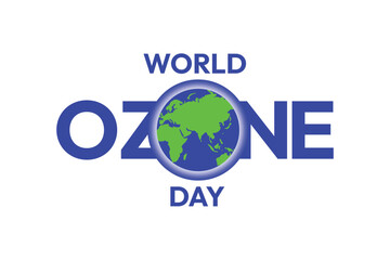 ozone, world ozone day with earth and ozone layer. banner.