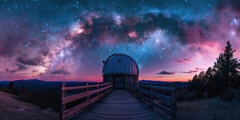 Signifies astronomy, celestial observation, and stargazing experiences