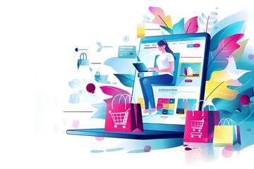 A person browsing an e-commerce website on a digital tab