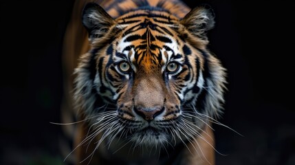 Naklejka premium A Striking Tiger Background, Embodying Raw Power