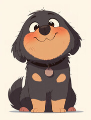 Obraz premium A variety of dog image libraries.Cute animal patterns of various breeds of dogs, illustrations, posters, background images, decorative graphics, wallpapers, stickers.