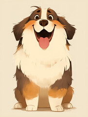 A variety of dog image libraries.Cute animal patterns of various breeds of dogs, illustrations, posters, background images, decorative graphics, wallpapers, stickers.