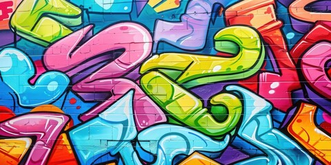 Fototapeta premium Vibrant Street Art Graffiti. Bold and creative wall decoration concept