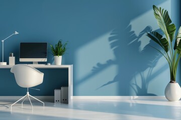 Minimalist office background with clean lines and a simple color palette.