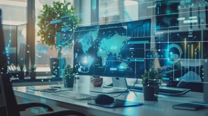 Modern business environment featuring business tools.