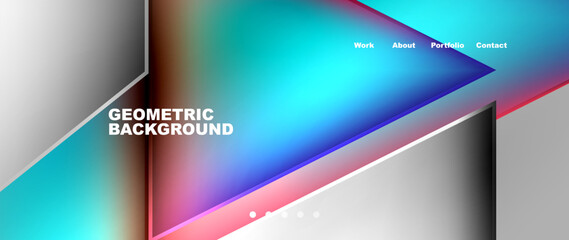 Gradient triangle geometric minimal wallpaper