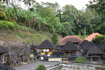 Beautiful view of Fountains in Goa Gajah in Bali Island, Indonesia	
