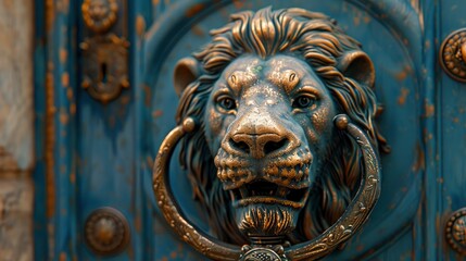 A Lion Door Knocker Adds A Regal Touch To Any Door
