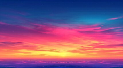 The sky is pink and blue at sunset. Gradient texture of the sky after sunset.