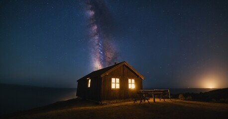 Bluff Hut  Milky Way