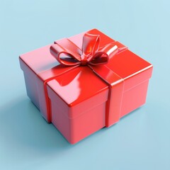Obraz premium Gift box isolated on background. Surprise for birthday, present for new year, gift anniversary and valentine's day. a Christmas gift box