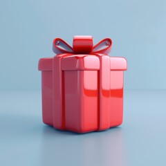 Gift box isolated on background. Surprise for birthday, present for new year, gift anniversary and valentine's day. a Christmas gift box